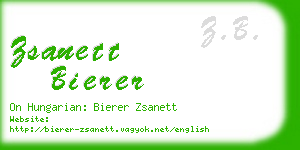 zsanett bierer business card